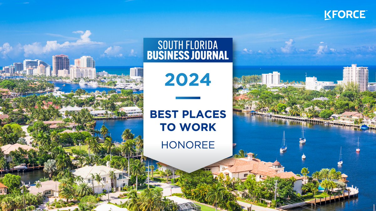 Our Kforce Fort Lauderdale and Miami offices are named a 2024 Best Places to Work by the @SFBJNews for the sixth consecutive year! Thank you to our team members who shared their feedback and made this award possible. Learn more: hubs.la/Q02syzkH0

#BPTW #BestPlacesToWork