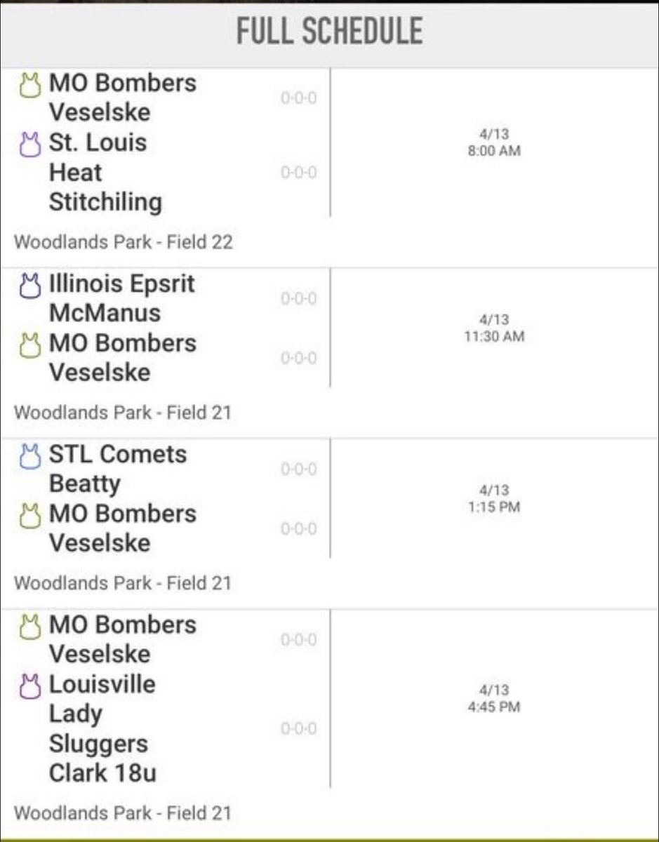 Missouri Bombers 18u Gold Veselske/Roth tweet media