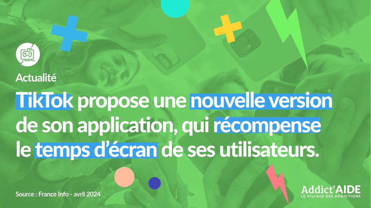 Alors que le groupe d'expert co-mené par le Pr @Prabenyamina travaille sur des recommandations de temps d'#écran pour les enfants 📱, le géant #TikTok vient de sortir la version #TikTokLite qui rémunère le visionnage de vidéos sur l'app 😵. En savoir + 👉 francetvinfo.fr/internet/resea…