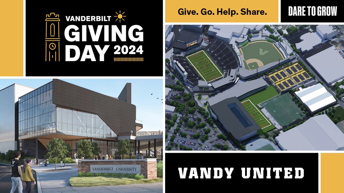 Support the future of Vanderbilt Athletics by making a gift TODAY to #VandyUnited on Vanderbilt Giving Day! 🔗 vu.edu/give24-wbb1   #VU4Life | #DareToGrow