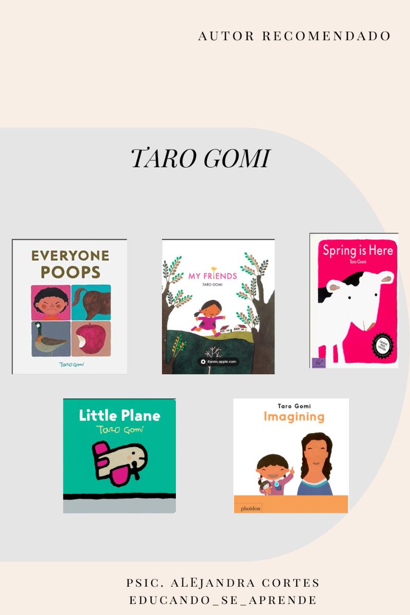 Taro Gomi sin duda es uno de mis autores favoritos, cuenta con una gran variedad de libros para distintas edades y necesidades.
#psicopedagoga #psicologiaeducativa #educandoseaprende #librosrecomendados #librosinfantiles #librosparaniños #booksforkids #recursosparamaestras