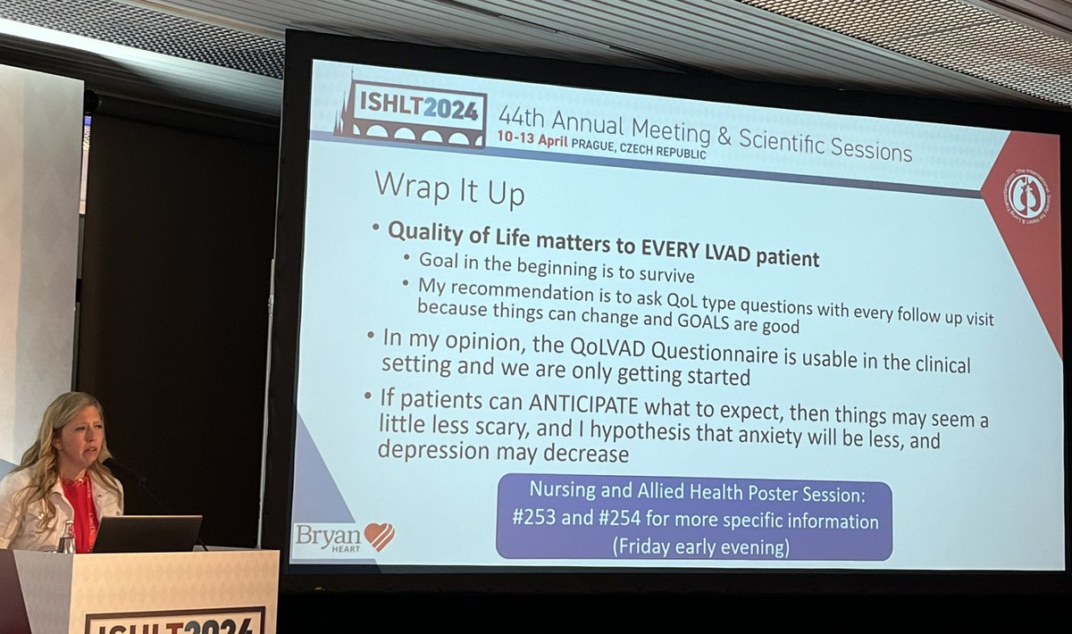 Don’t Stop Believing In Quality of Life After LVAD Implementation by Dr. Sarah Schroeder @sarsch79. An excellent example of detailed research and essential message with the essence behind the meaning of life. @VADCoordinator @ISHLT #ISHLT2024