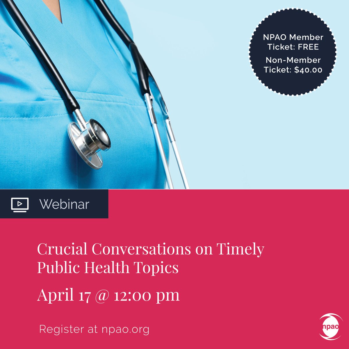 Join our exclusive webinar on Crucial Conversations on Timely Public Health Topics with NPAO & @OntPharmacists on April 17th! Hear insights from healthcare leaders Dr. Warshafsky & Jen Belcher on COVID-19 prevention & therapeutics. Register now: npao.org/calendar-of-ev…