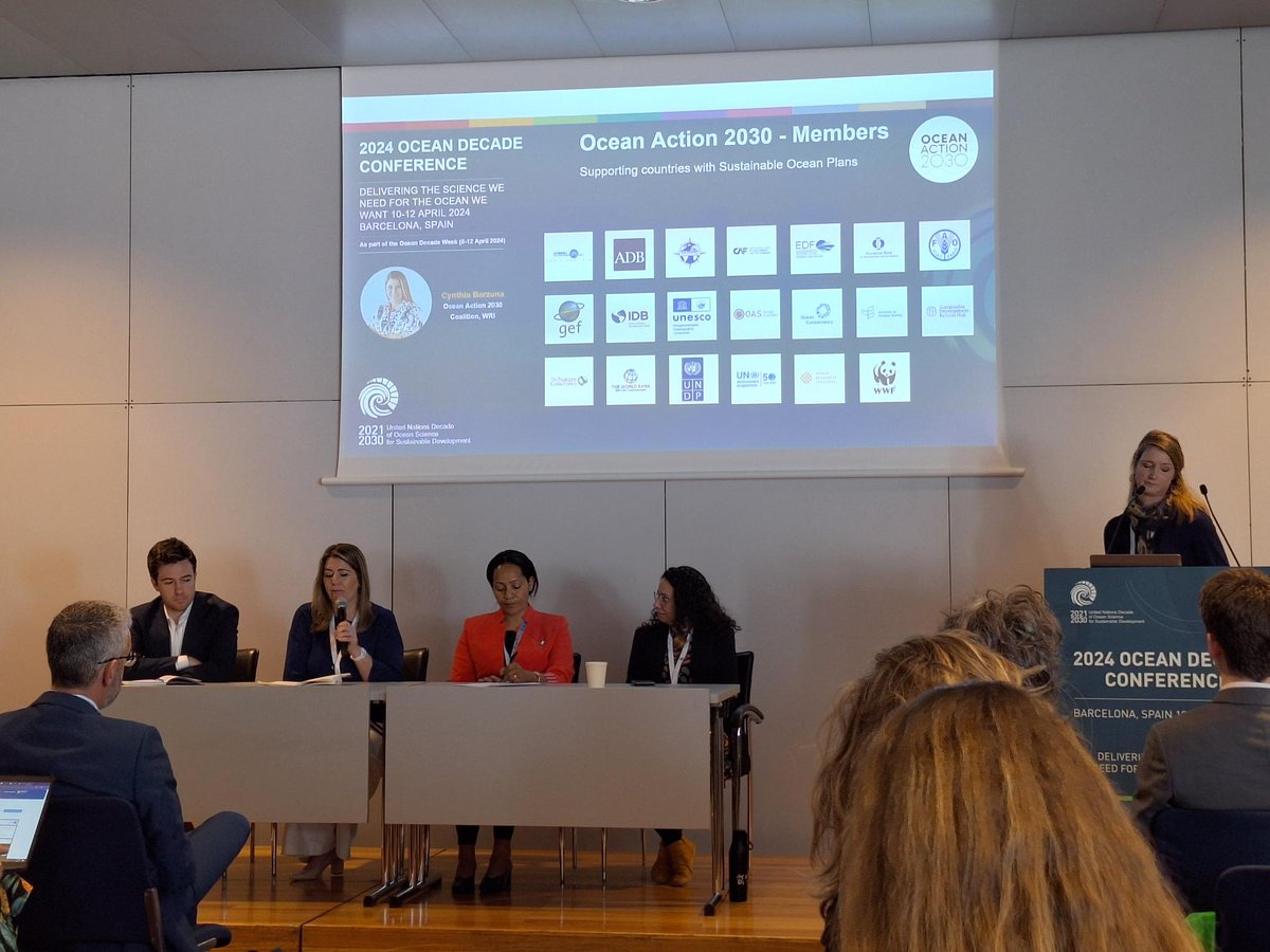 .@CBarzuna speaking at the Accelerating Sustainable Ocean Planning event at @UNOceanDecade today on the important work of the #OceanAction2030 coalition. Read more: oceanpanel.org/ocean-action-2…