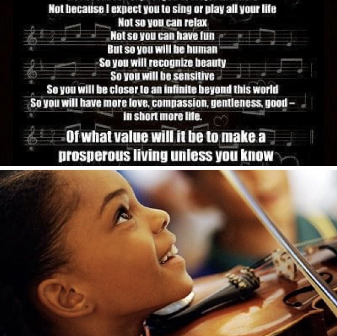 #thoughtoftheday Why Teach Music? #music #musiceducation #beauty #sensitivity #creativity