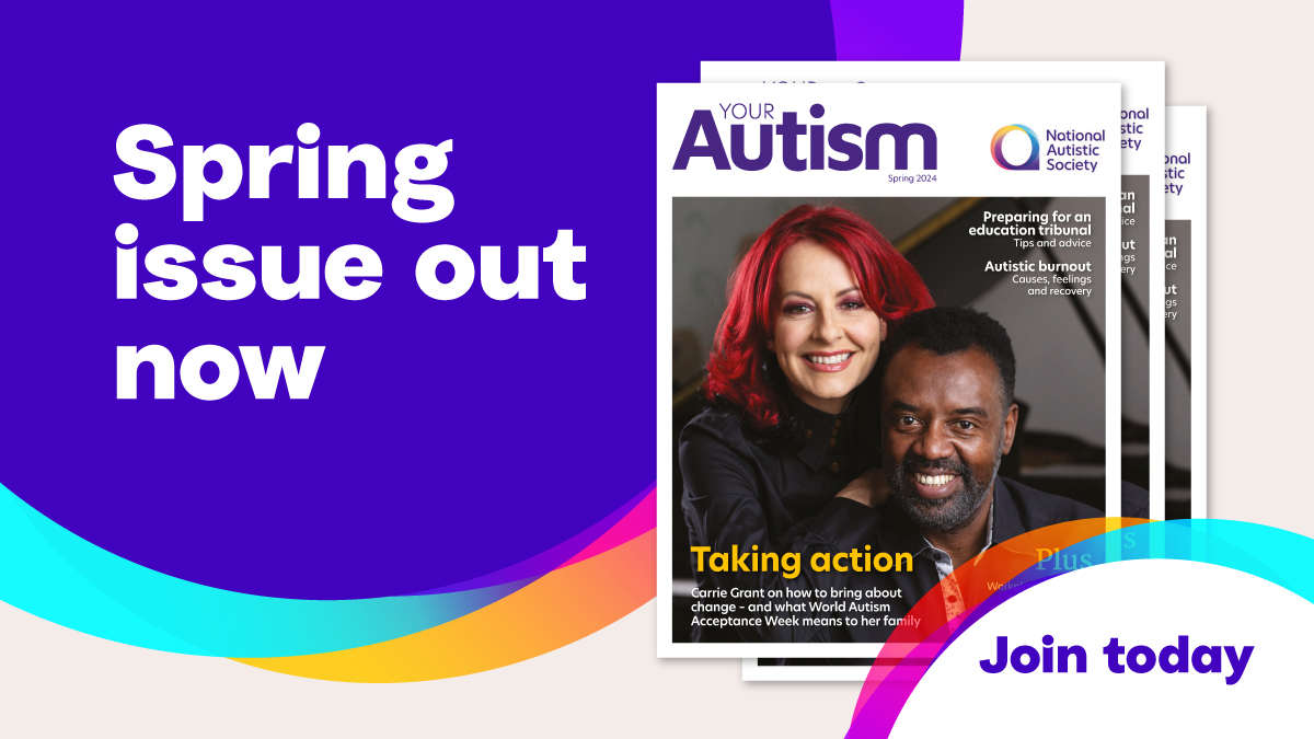 The spring issue of #YourAutismMagazine is out now! Read our exclusive article from autistic TV presenter @CarrieGrant1 and get a members-only offer with @IBM SkillsBuild. It’s free to our members, so join today and we’ll send you the latest issue: bit.ly/3vBANEP