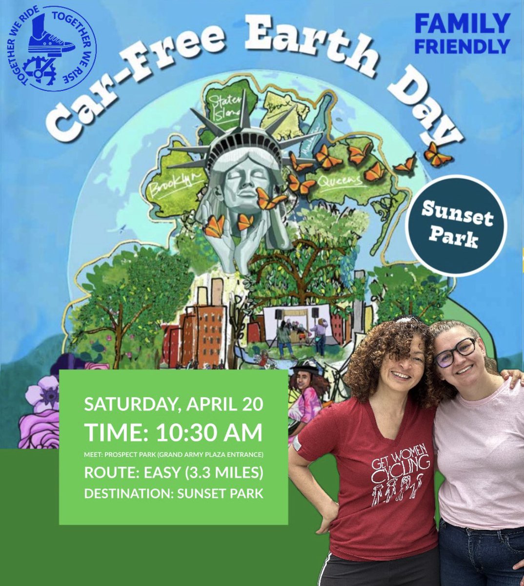 🌍🚴‍♂️ Join us on April 20th for an Earth Day Group Bike Ride &amp; Safety Check! 🌟 FREE bike safety checks provided. 🚲 We'll be cruising through car-free streets in Sunset Park, NYC at sunset! 🌆 Register here: qrcodes.pro/qmBfZz 🌿 #EarthDay #BikeForChange #SunsetParkRide