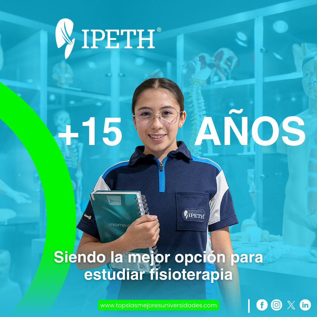UniTopsMexico's tweet image. 🏆 Con más de 15 años siendo una de las instituciones favoritas para formarte como fisioterapeuta. 🧠🌟
@IPETH_ 

bit.ly/4cHDnd8 

#IPETH #ComunidadIPETH #LicenciaturaIPETH #Fisioterapia #TopsUniversidades