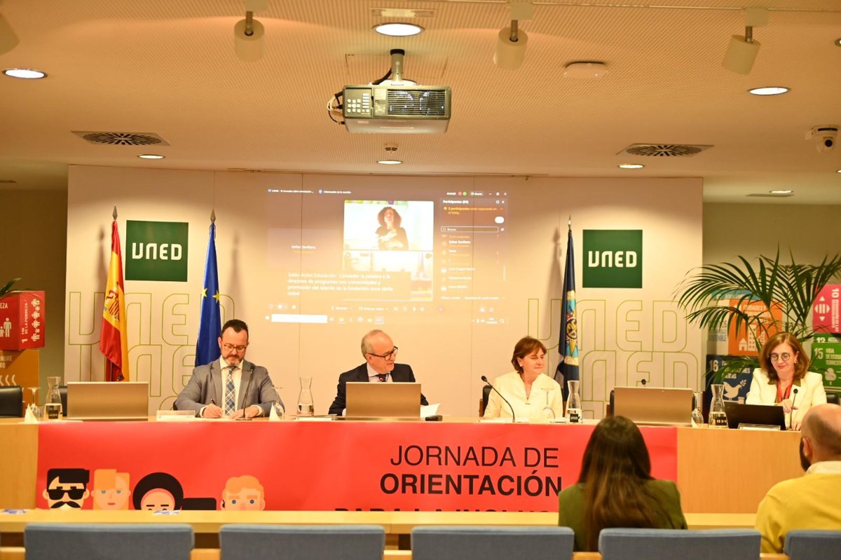 @rmairal 🤝 La UNED ha organizado este evento de orientación educativa y de promoción de una educación inclusiva en colaboración con la @Fundacion_ONCE.