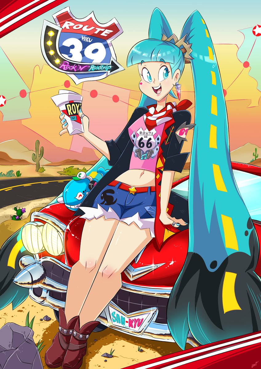 CentaurHill's tweet photo. Rock ‘n’ Roadtrip Miku!! 🩵🚗 https://t.co/eU4ih7YVGH
