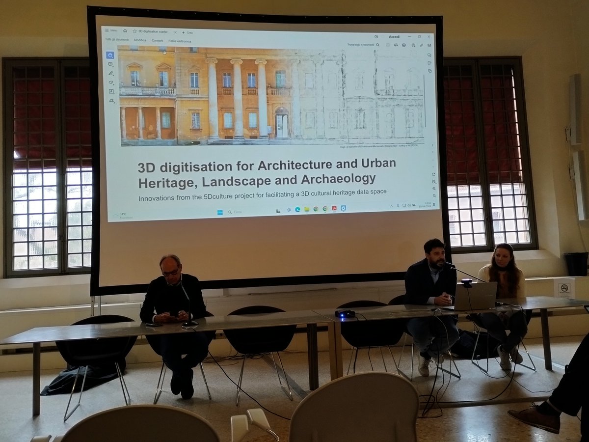 Great to meet up with #5Dculture partners at @UniFerrara - Dipartimento di Architettura, to plan activities for the final phase of the project & explore new opportunities for reuse of #3D cultural heritage. Good opportunity to present to students & staff on developments @discprog