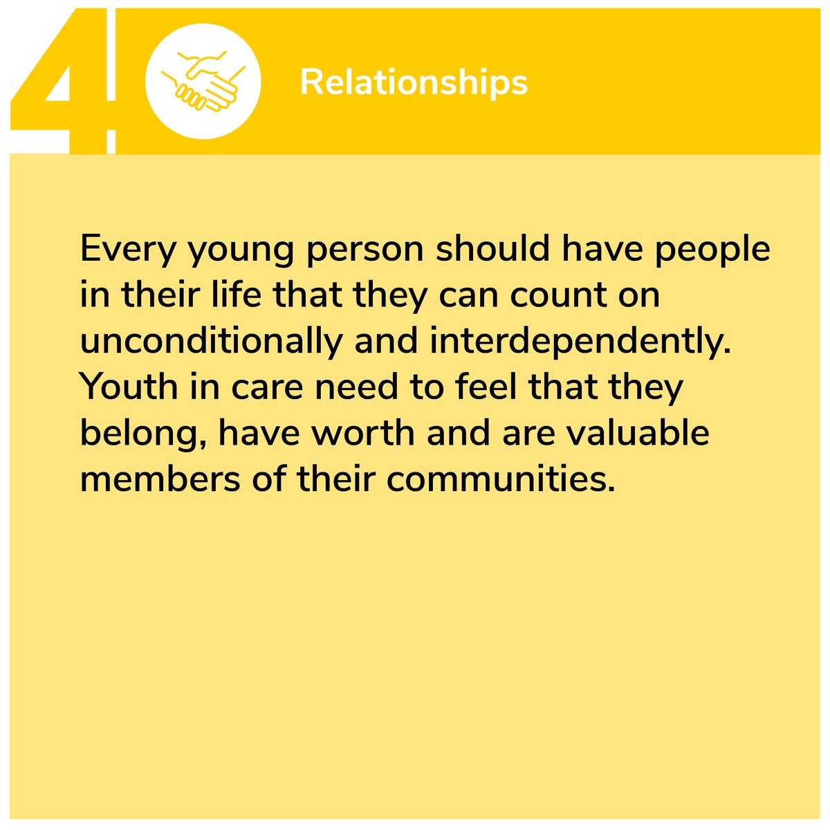 @MelanieMDoucet research confirms importance of long-term supportive relationships for #youthincare aligning w/Equitable Standards Key Supports Checklist Pillar 4 loom.ly/KoJOnak Relationships Matter project 👉🏼 loom.ly/jjLWTbw #StandWithYouthInCare #childwelfare