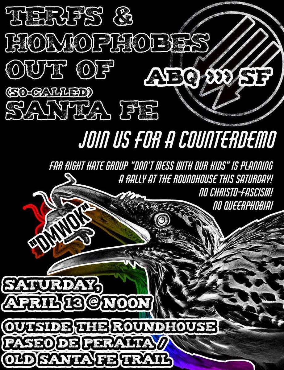 🚨This Saturday 4/13 @ the Roundhouse (westside) 12 pm “Christian” hate groups have planned countrywide gatherings at state capitols to protest the existence of our 2SLGBTQIA+ family