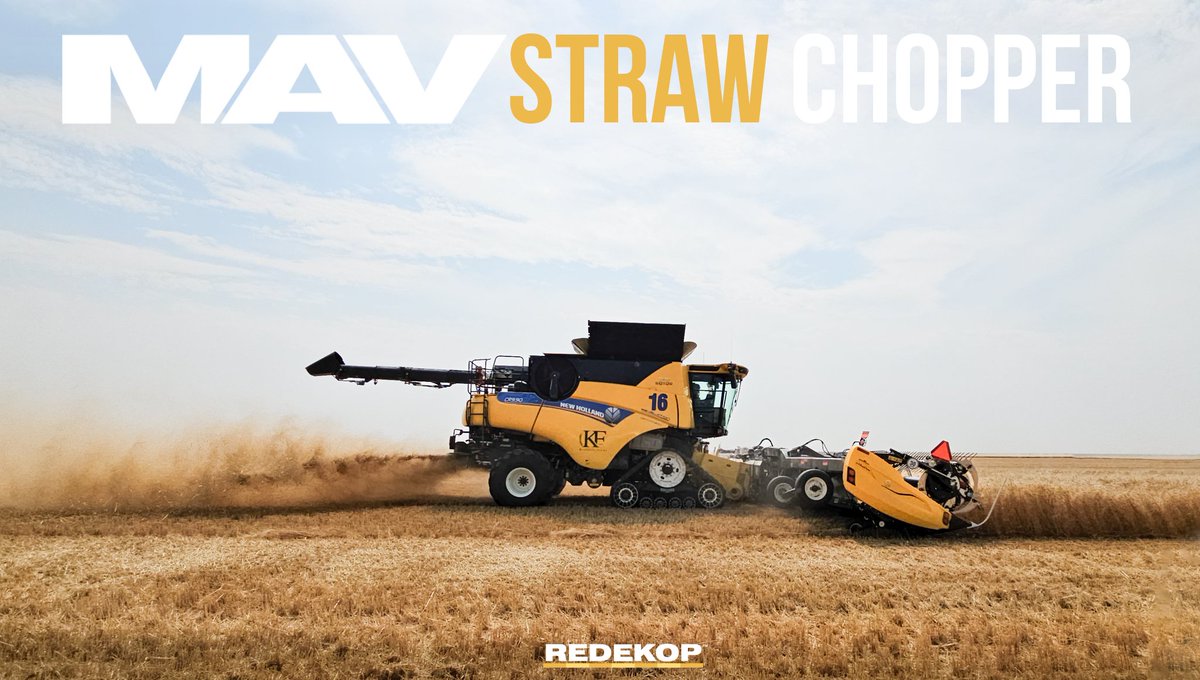 How is your residue spread? 

It is time to ensure our fields are set for success. The Redekop MAV chopper is the perfect tool to help you reach just that. 
Finer, wider, spread up to 60ft. 

Learn more at: redekopmfg.com/products/straw…