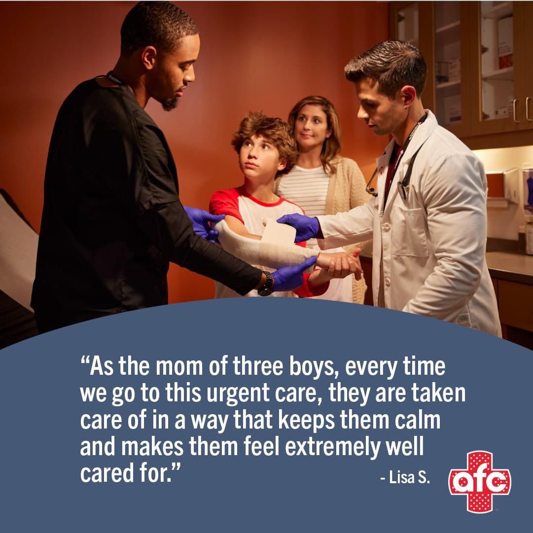 Here at AFC #Midlothian, we are here to take care of you like family. Visit us any day of the week including nights and weekends with no appointment required for convenient medical treatment. #AFCurgentcare #RVA #UrgentCareNearMe #walkindoctor