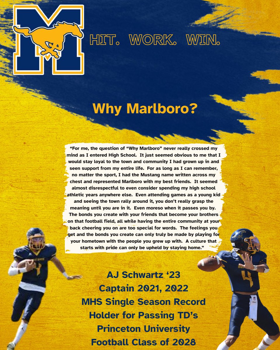 This week it’s A.J. Schwartz. A top player in the Shore recently, had his senior year cut short from injury, persevered, and is on his way to playing football at Princeton University. See why going anywhere other than his hometown was NEVER even a thought in his mind. #stayhome