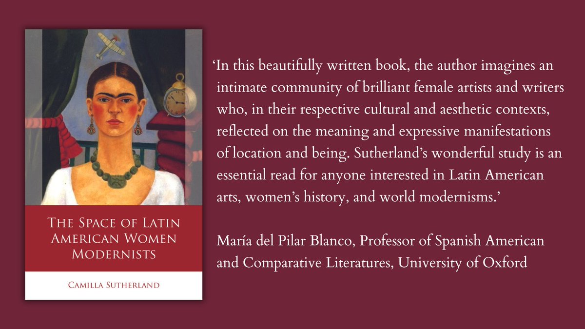 Out now! 'The Space of Latin American Women Modernists' by Camilla Sutherland examines the pioneering careers of eight women writers and artists from Argentina, Bolivia, Chile and Mexico. Discover more via the link below 📚 uwp.co.uk/book/the-space…