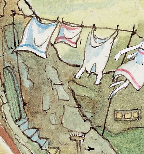 No rain today and just enough warm sunshine to put the washing outside to dry! Can you identify which book this little snippet is from?