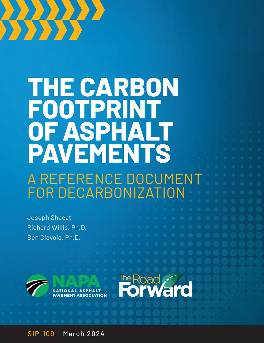 🚨 NEW REPORT Use our new resource to understand how to reduce greenhouse gas (GHG) emissions associated with asphalt pavements. Download report ➡️ hubs.la/Q02sqCx70