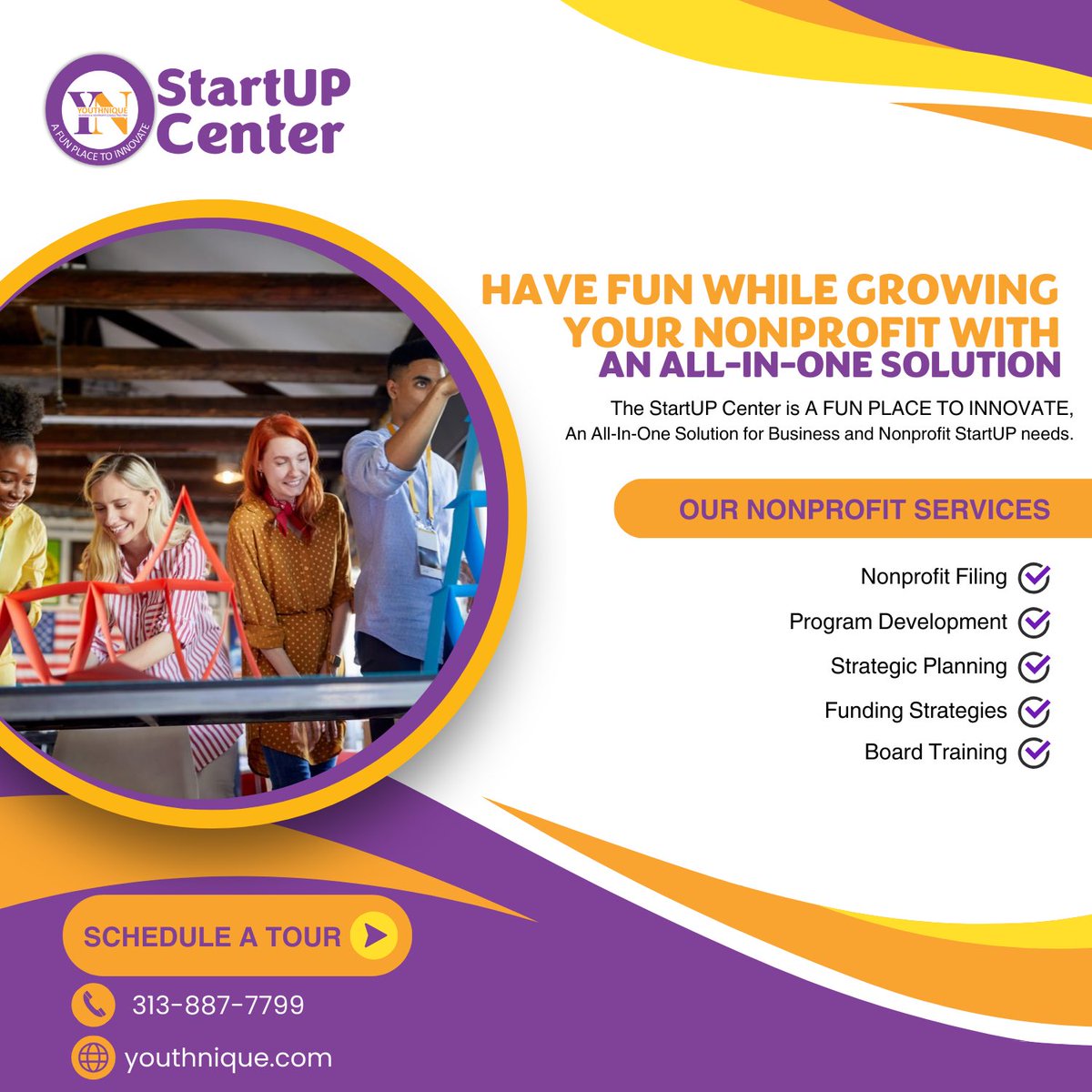 Is your  nonprofit THRIVING? Choose an All-In-One Solution that ensures that it does! Call or visit 313-887-7799 | 19456 Livernois Detroit | Virtual Services Available #nonprofit #StrategicPlanning #fundingstrategy #boardtraining #detroit #thrive Youthnique.com