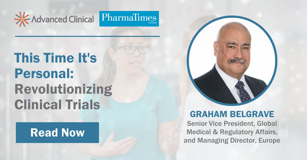 The clinical trial industry is constantly evolving. In our PharmaTimes article, Graham Belgrave talks about the latest changes happening in the clinical trial industry and how we can embrace this change. Read the article: hubs.la/Q02ssLTB0 #ClinicalTrials #ClinicalResearch