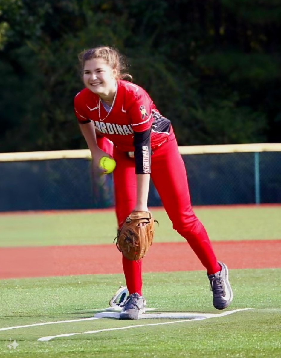 Super proud of this kid. Batting .455 on 58 at bats, ERA 0.20 after 34 innings on the mound, and a fielding % of 0.956 with 56 put outs and 5 double plays. We love seeing our Cardinal girls playing at such high levels. #CardsUp