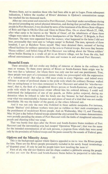 Atrocities of Ojukwu and his Biafra Rebels against Old Eastern Region’s Ethnic Minorities (Rivers, Bayelsa, Akwa Ibom & Cross River States). Vol.1

Burning of Churches, concentration camps, Pogrom, Massacres, Mass graves, K!lling for sports, Executions and Win-The-War-Meat.

This…