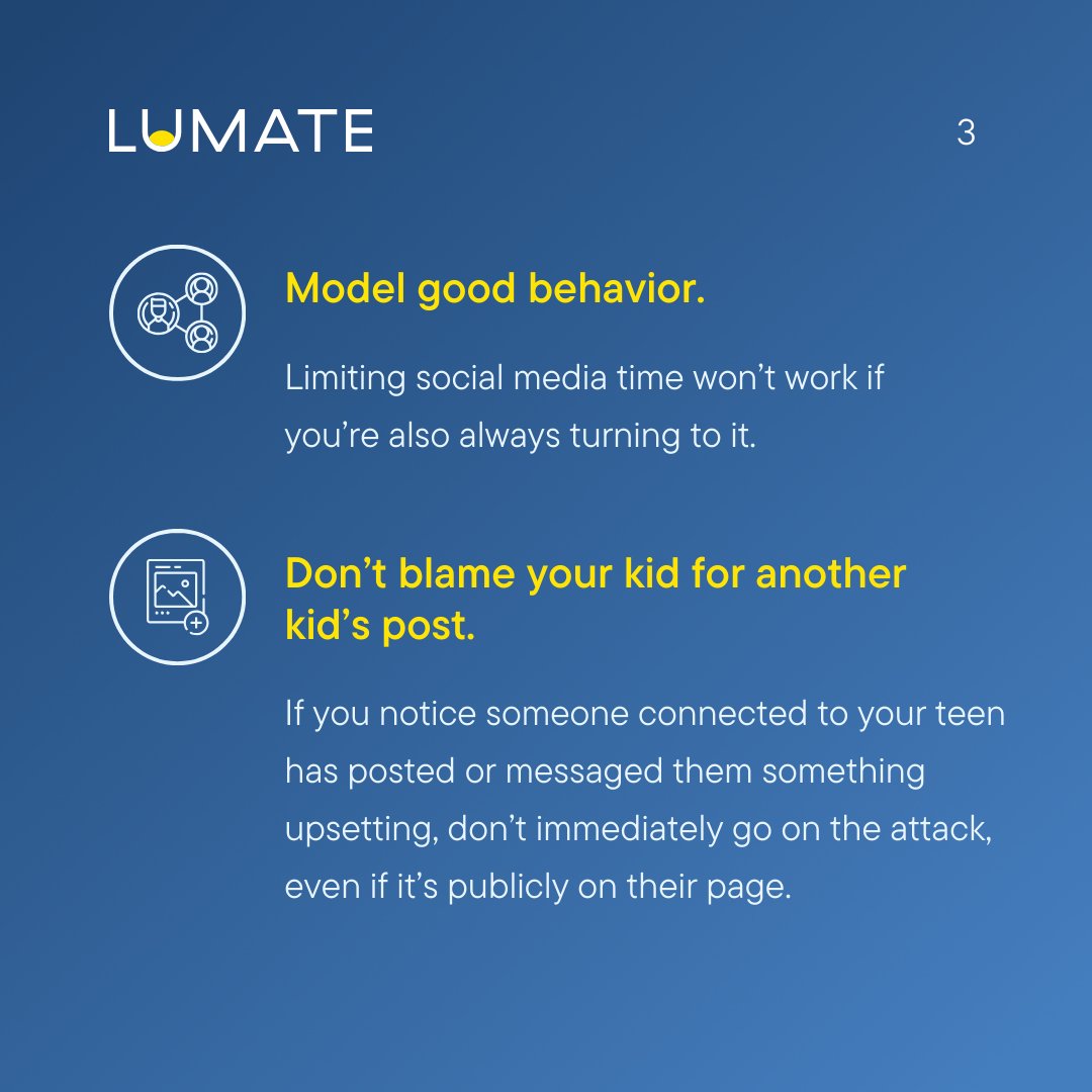 lumatehealth's tweet image. Here are 7 Tips for Helping a Teen Thrive in the Age of Social Media. Learn more here: go.lumatehealth.com/3SP2jGB

hashtag#SocialMediaRisks hashtag#SocialMediainYouth hashtag#ParentingTips hashtag#TeenMentalHealth hashtag#Telehealth hashtag#Teletherapy hashtag#CBT