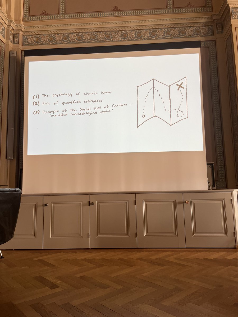 Day 1 of our conference on “Reparation for Climate Change” here in Zurich and I am obsessed with these hand-written slides by @ArdenRowell