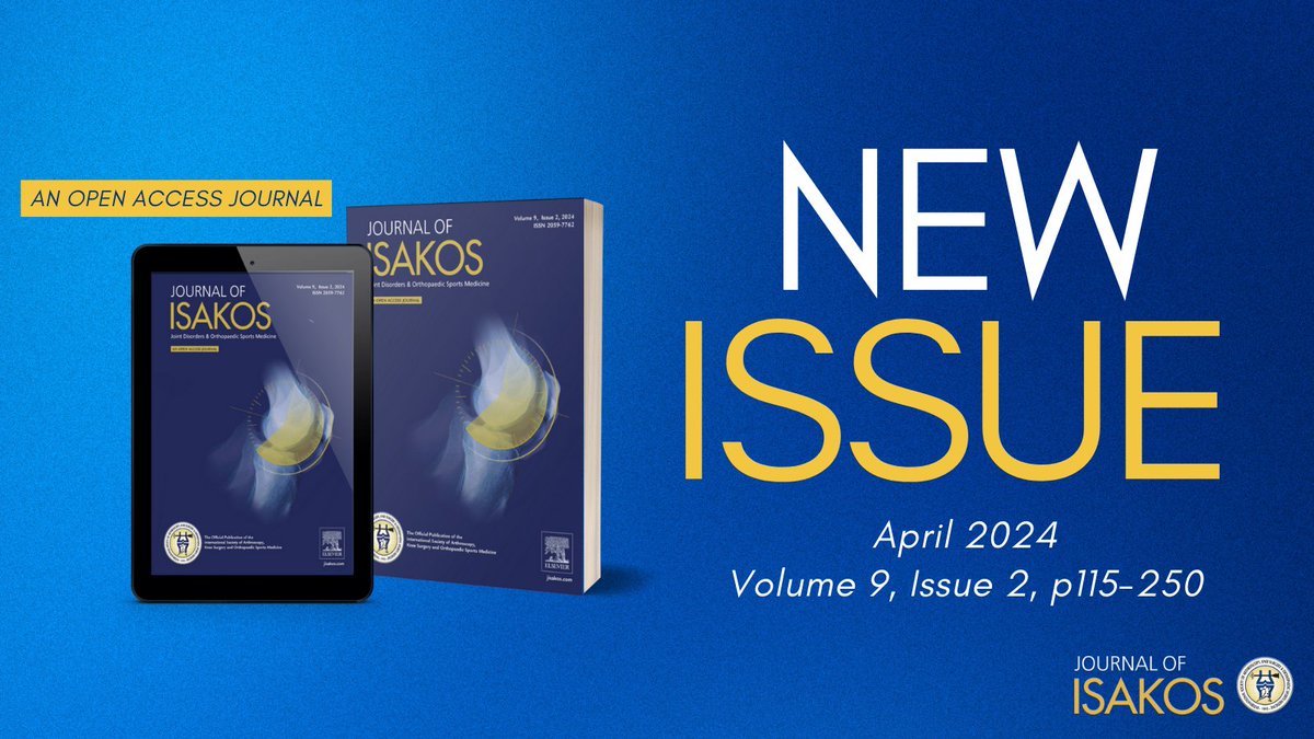 🆕Dive into the newest issue of #JISAKOS!

From burnout rates among Latin American Ortho Surgeons to insights on rotator cuff tears, knee cartilage defects, and Achilles tendon injuries, this edition is packed with original research &amp; more!

Happy Reading🔗jisakos.com/issue/S2059-77…