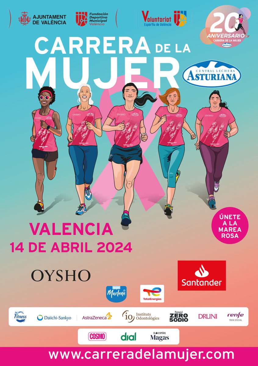 ¿Eres una de las 8️⃣0️⃣0️⃣0️⃣participantes de la #CarreraDeLaMujer de Valencia de este domingo? Ya puedes descargarte la revista oficial con toda la info sobre la carrera de este domingo a las 9h, la expo, el recorrido ℹ️drive.google.com/file/d/1oVRYPl…