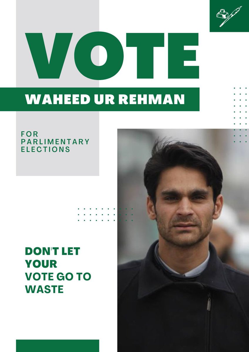 Vote and Support @parawahid 
(Waheed Ur Rehman Para)

#VoteForWaheed 
#VoteForChange
#VoteForPeaceWithDignity
#LolSabhaElection2024
#JammuAndKashmir