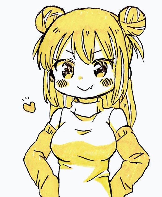 onnk先生がツイッターで描いてたおだんごヘアーの真珠好き( ◜◡◝ ) 