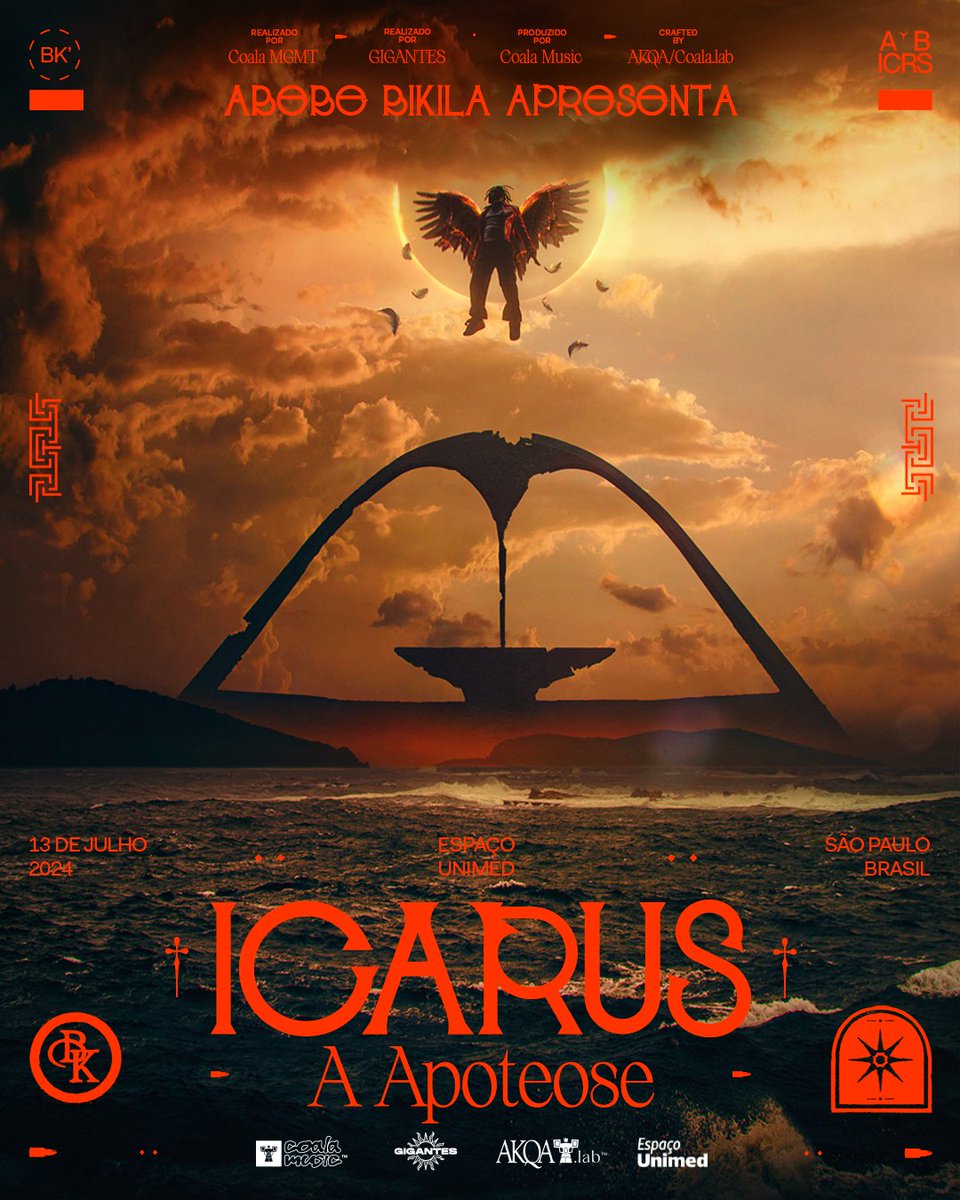 bkttlapa's tweet photo. Vocês pediram e ICARUS: A Apoteose irá aterrissar em São Paulo no dia 13/07. Pela primeira vez vamos para o @espacounimed e quero a tropa toda lotando a casa!!! Vendas abertas na segunda-feira, 15/04, às 12h. Pia brota! https://t.co/lAc9ToRn27