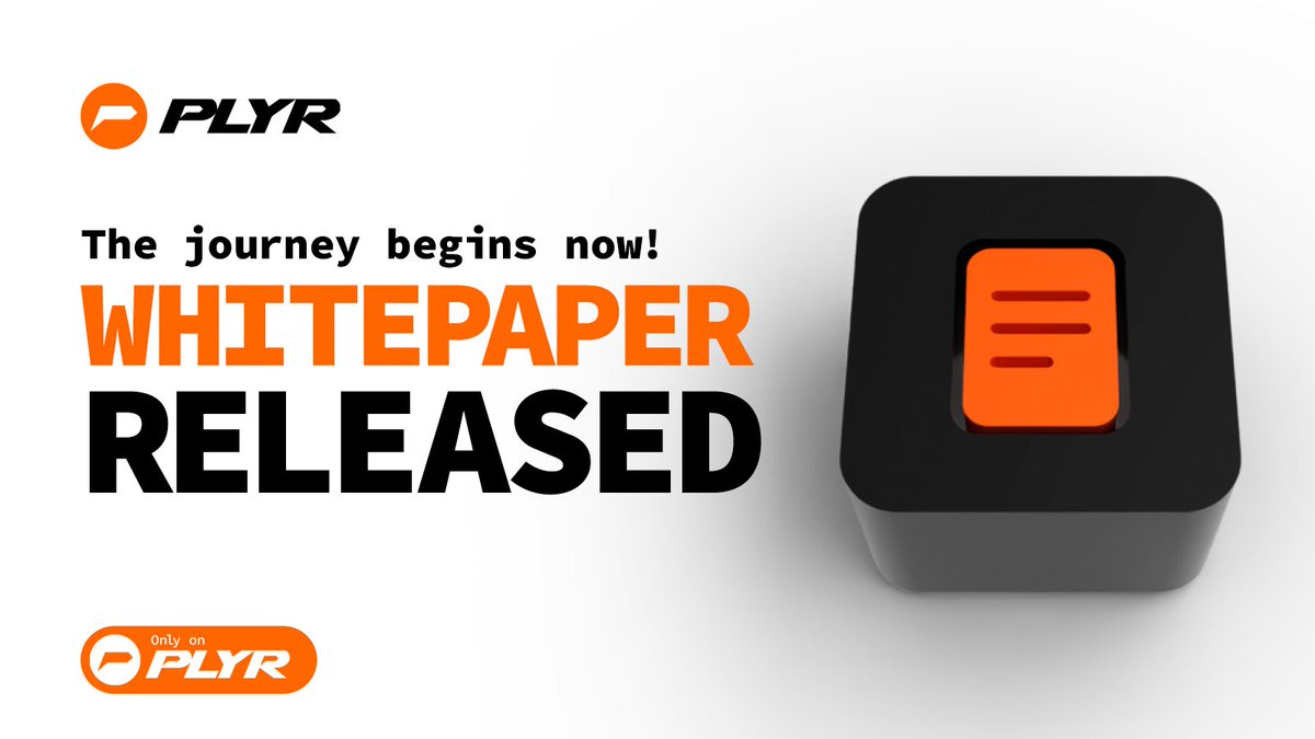 Hello PLYRs!

Our Whitepaper v.1.0 has officially been released, laying out the exciting roadmap for our future in blockchain gaming. 

📄 Dive in to discover our vision and the innovative features we're bringing to the table. 

👉 whitepaper.plyr.network

And guess what?