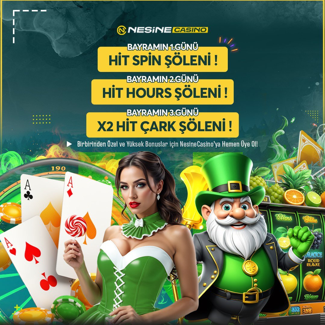 🔔Üye Ol: t2m.io/nesinecasinoli… 🎆 BAYRAMIN 2️⃣. GÜNÜ ; HIT HOURS ŞÖLENİ ! 🎰 500 - 749 TL YATIRIMINIZA 25 Freespin 🎰 750 - 999 TL YATIRIMINIZA 35 Freespin 🎰 1000 - 1499 TL YATIRIMINIZA 45 Freespin +++