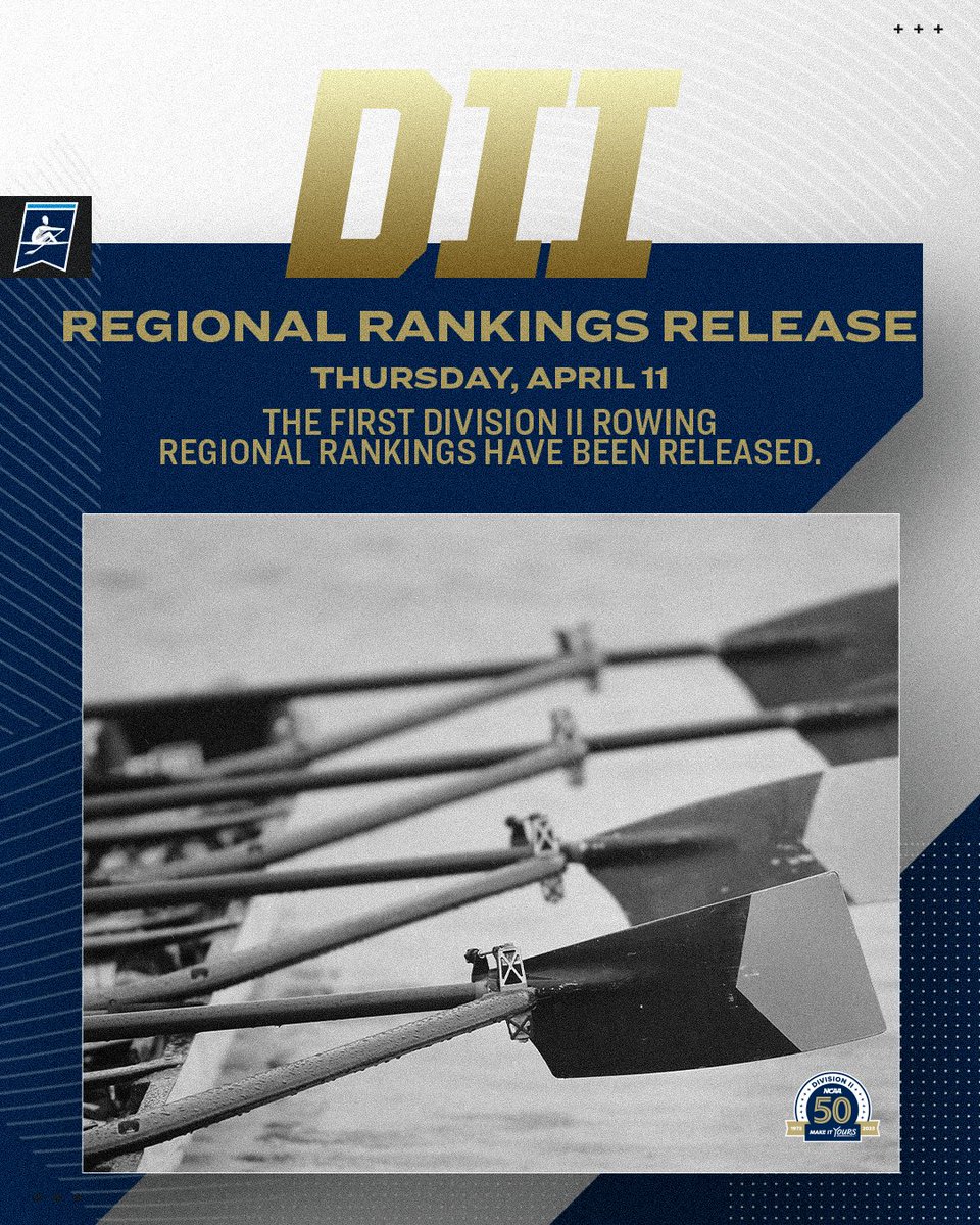 The first #D2ROW regional rankings are here!🚨🚣‍♀️ #MakeItYours | on.ncaa.com/D2ROWrr