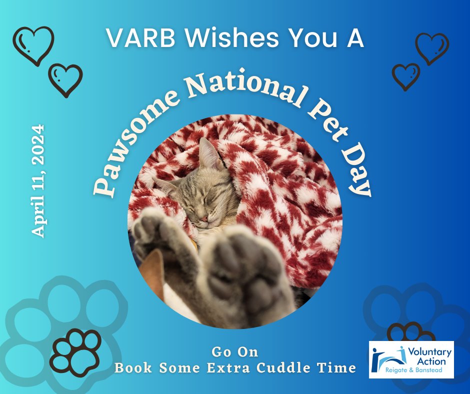 Cuddle your furbabies close - it's National Pet Day 2024! If you don't have a pet to hand and you would like to cuddle one, we have a cute picture for you. VARB thinks of everything😉