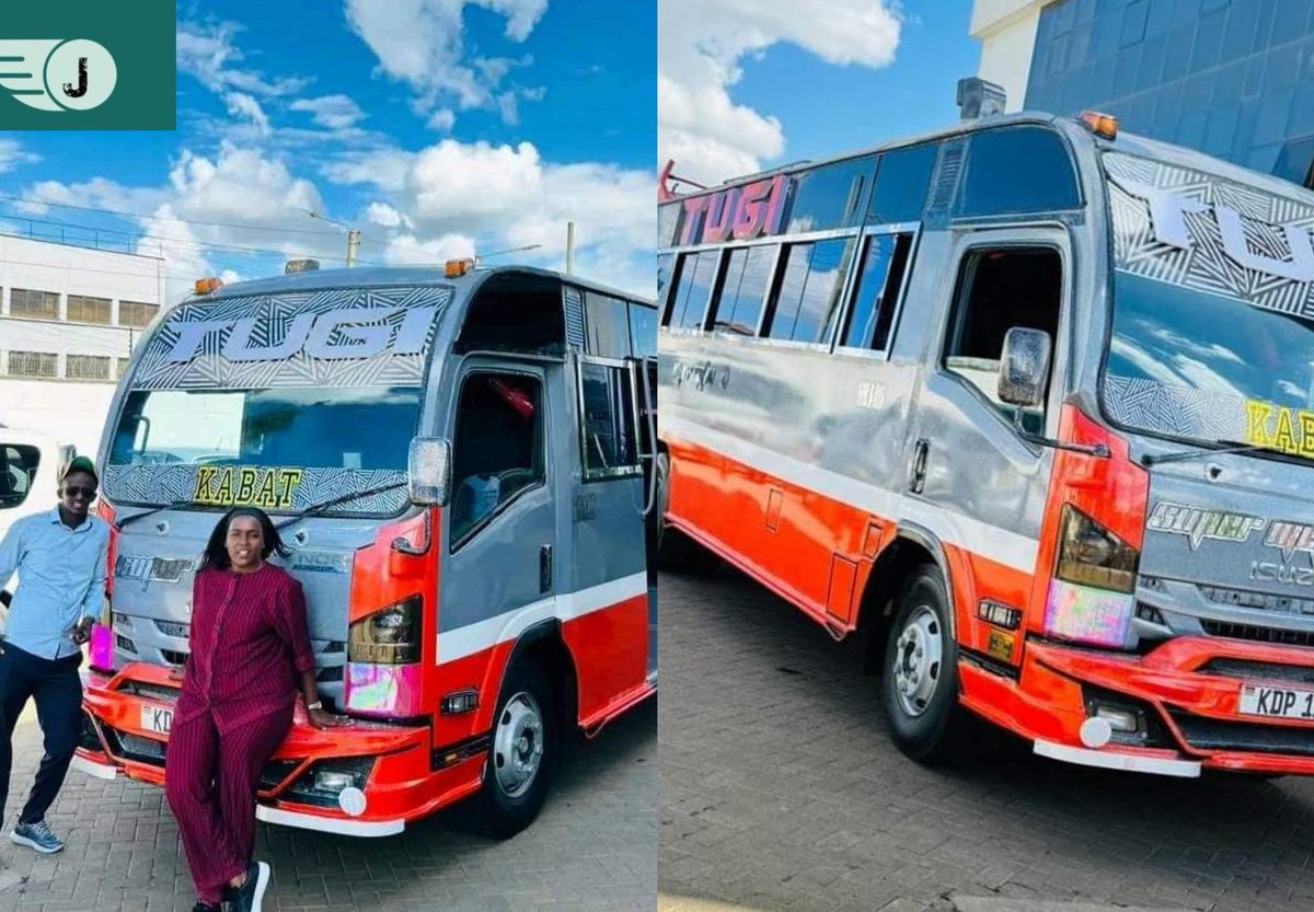 Njugush and his wife Celestine Ndinda have ventured into the Matatu business with their minibus 'Tugi' designated for the Kitengela route operating under Super Metro sacco