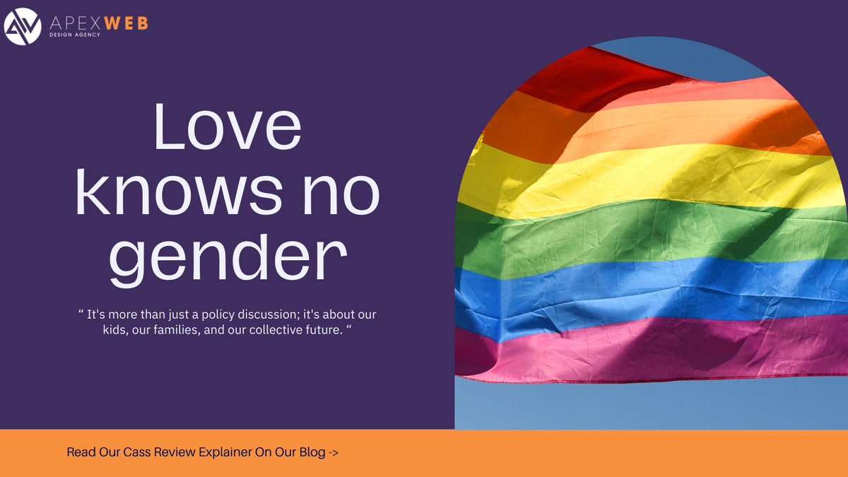 ApexWeb_Design's tweet image. Want to understand the Cass Review's impact on LGBTQIA+ youth? 
Read our take👉: shorturl.at/dxI34  
🌈 #CassReview #LGBTQIA #TransRights #YouthSupport