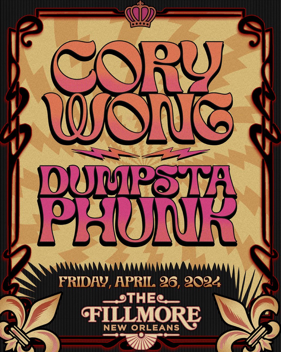 It’s almost #JAZZFEST time ya’ll!! We’re gettin ready to put it in tha dumpsta on Fri, 4/26 @TheFillmoreNOLA with @corywong! 🔊⚜️🎸Let’s do this!! 🎫 Tickets: shorturl.at/HIM36 #dumpstaphunk #corywong #nola #neworleans #thefillmore #funk #nolafunk #putitinthadumpsta