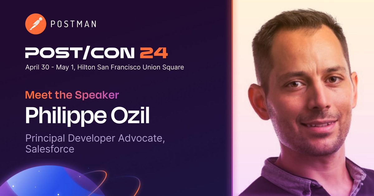 On May 1st I'll have the honor to join POST/CON 24 in SFO for a panel with #API experts: @beardigsit and @JohnAgan. Join us as we share our experience with @getpostman and discuss how DX is a priority for API products. Registration and schedule: postman.com/postcon