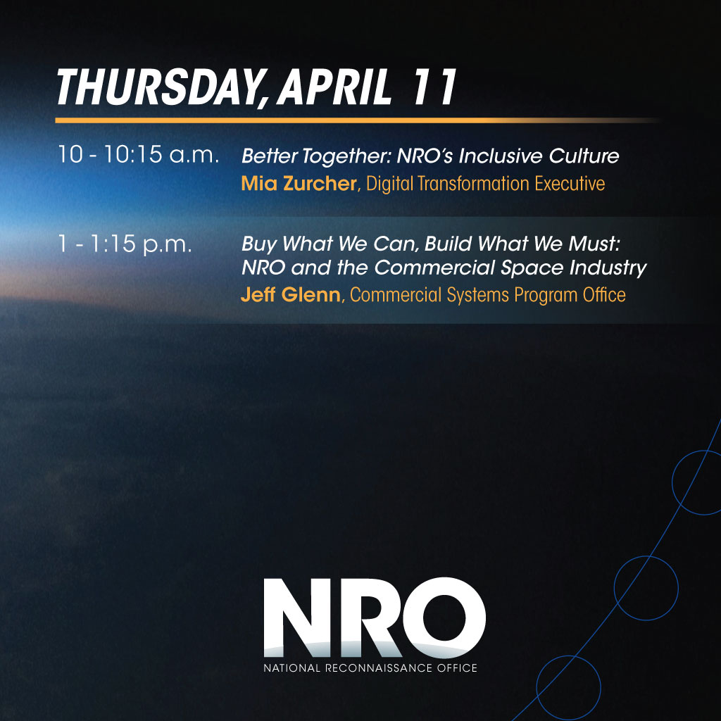 It may be the last day of #39Space but you still have one more chance to stop by our booth! Don’t miss out on the opportunity to hear about NRO culture and commercial engagement. ⬇️