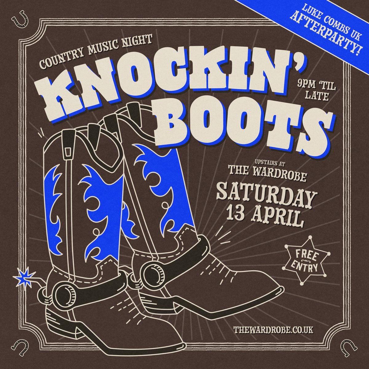 Everybody's favourite hoedown Knockin' Boots returns to our place this Saturday!! Join us for the very best country music from 9pm, entry is free all night! 🤠