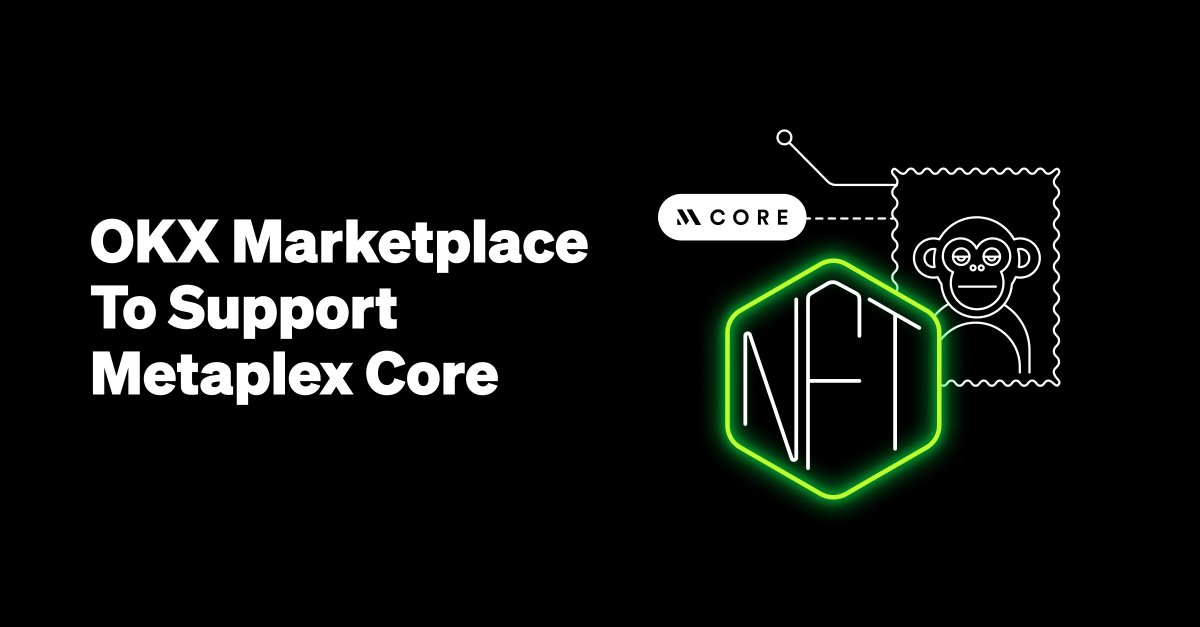 🔥 We're excited to announce that our Marketplace will be supporting @Metaplex Core!

🖼️ Core is a new Solana NFT standard that aims to provide a clean and simple core spec for digital assets.

📩 Drop us a DM if your project needs more information or support!
