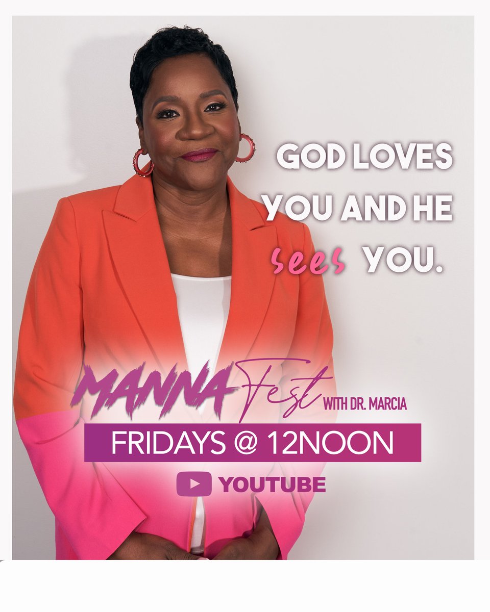 Ladies, it's a Fabulous Friday so join Dr Marcia Bailey at 12 Noon for MannaFest! Click here to join: youtube.com/watch?v=PUIfoV…