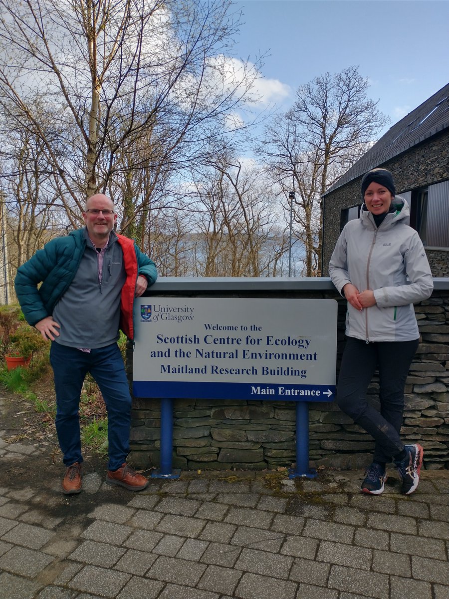 Delighted to welcome our @J_Therm_Biol Associate Editor @KRuthsatz to @sceneUofG @UofG_SBOHVM Great to discuss thermal ecology in the Scottish Spring sunshine.