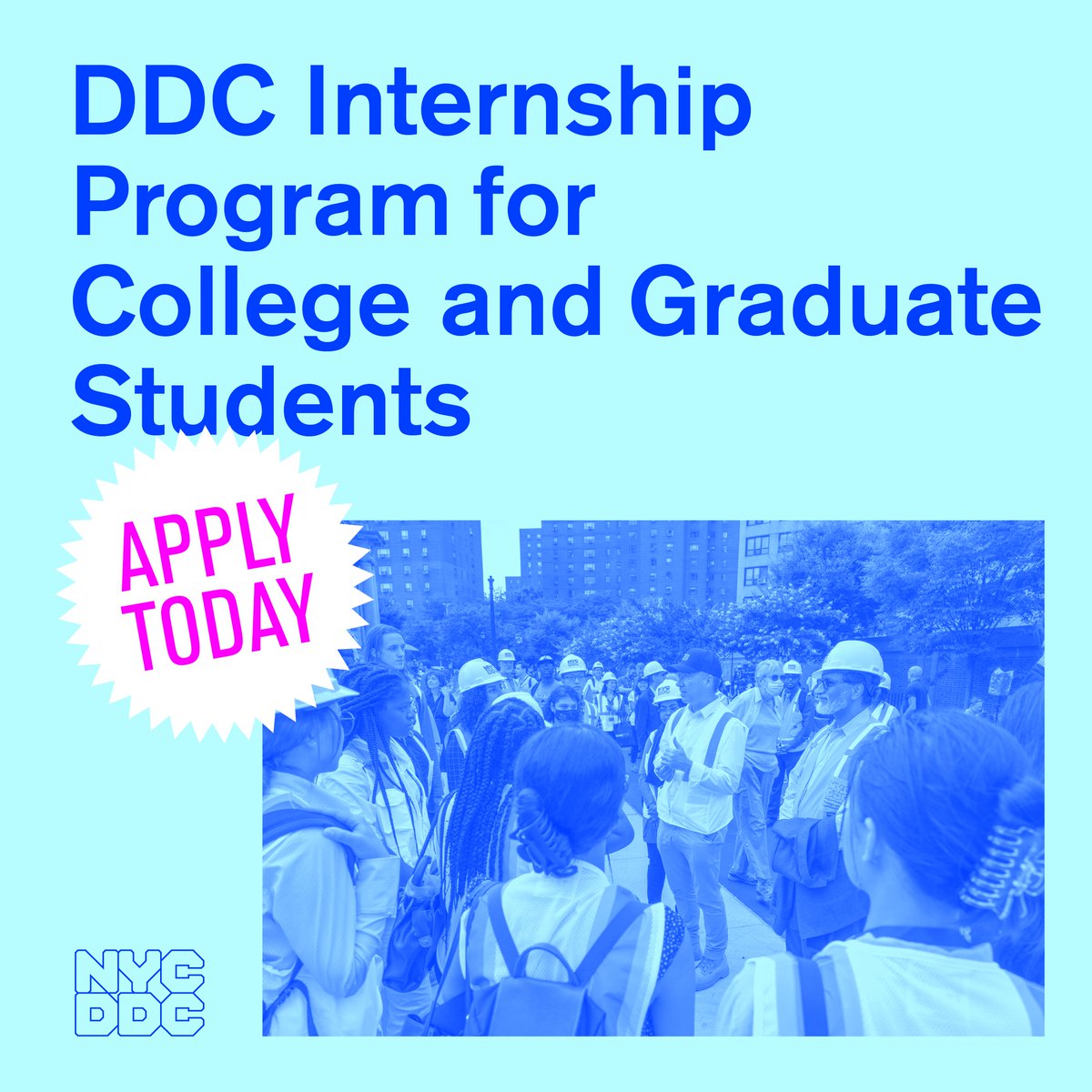 Are you a college or graduate student looking to pursue a career in architecture, engineering, design or construction? DDC's paid internship program is taking applications right now! We have extended our deadline to April 30, 2024. Apply today: on.nyc.gov/3HVQ31S