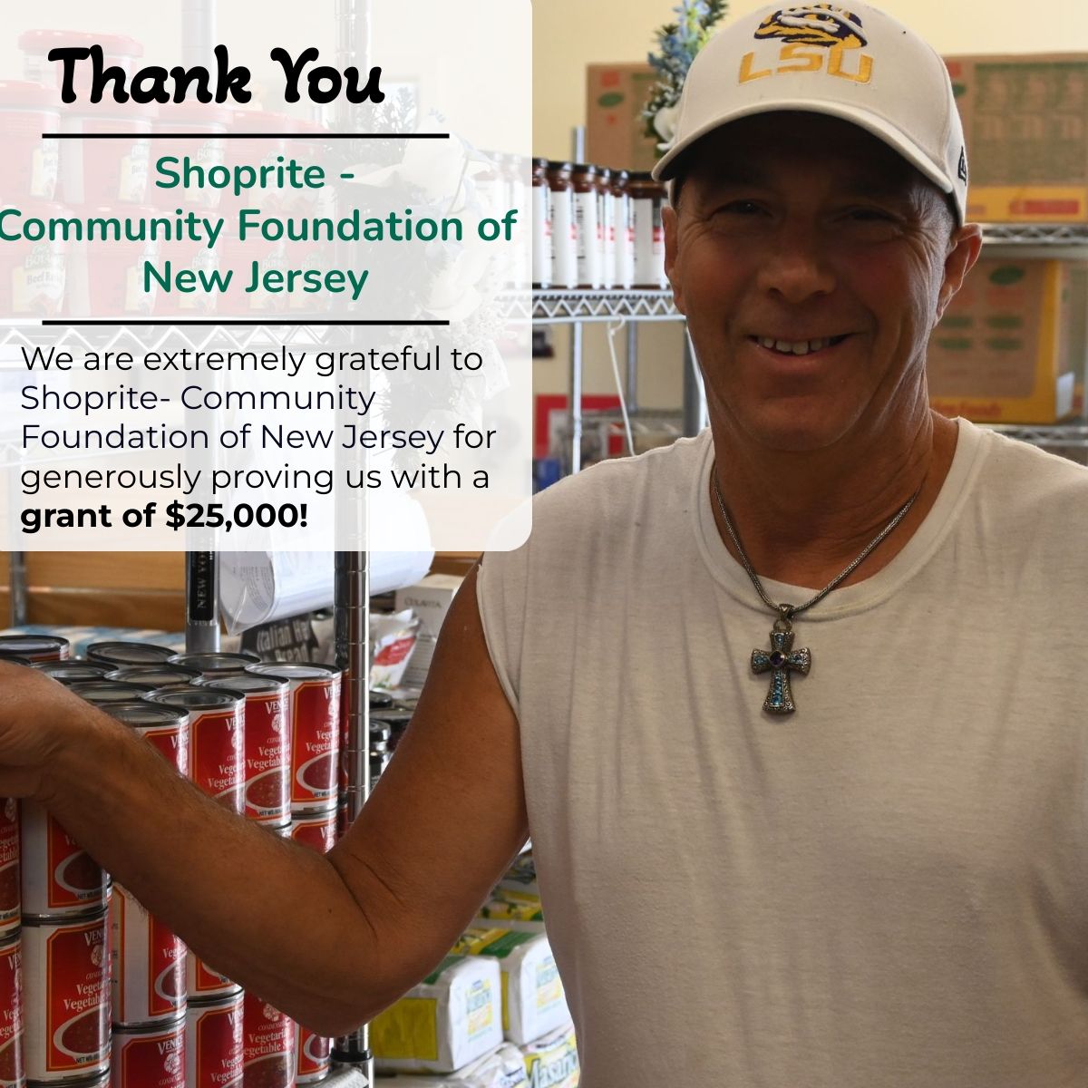 Thank you, ShopRite - Community Foundation of New Jersey, for your generous $25,000 grant! Your support will make a meaningful difference in the lives of Long Islanders facing food insecurity. #Grants #Donate #LongIslandCares