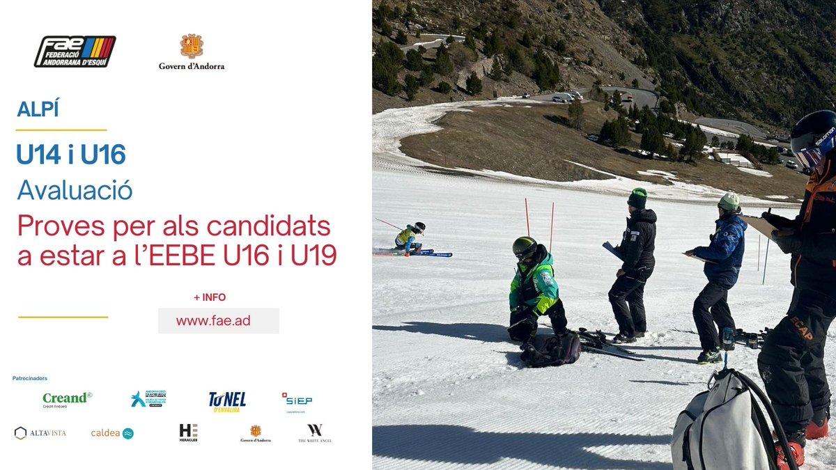 BASE · Així s'avalua als joves esquiadors que volen formar part dels equips EEBE U16 i U19 INFO ✅ fae.ad/index.php?opti…